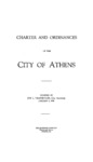 Charter and Ordinances of the City of Athens (1918)