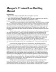 Criminal Law Drafting Manual by Jean Mangan