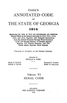 1914 Park’s Annotated Code Vol. 6 Penal Code