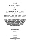 1922 Supplement to Park's Annotated Code 1914 Vol. 10 Code of Practice, Constitutions