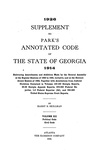 1926 Supplement to Park's Annotated Code 1914 Vol. 12 Political Code, Civil Code by Harry B. Skillman