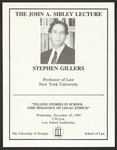 Sibley Lecture 1993 - 1 - image 2 by University of Georgia School of Law